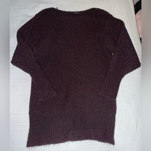 Express Charcoal and Plum Knit Sweater Dress